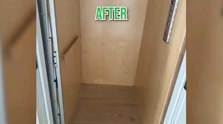 Cleared closet after cleanout in Hemet, CA